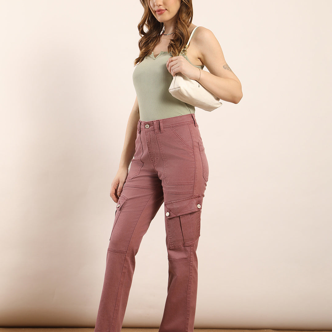 Non-stretch denim cargo