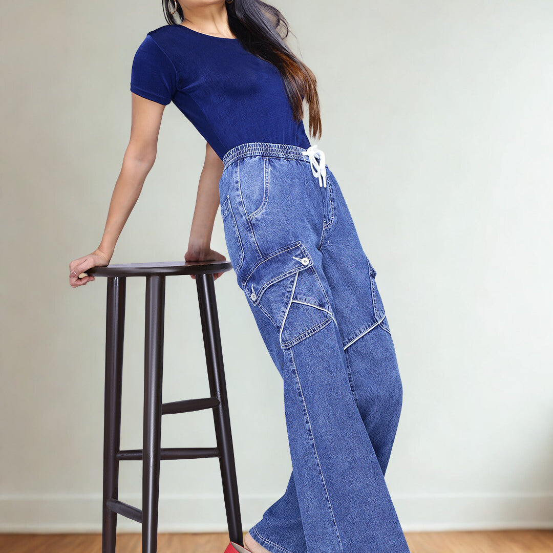 Cargo style baggy jeans