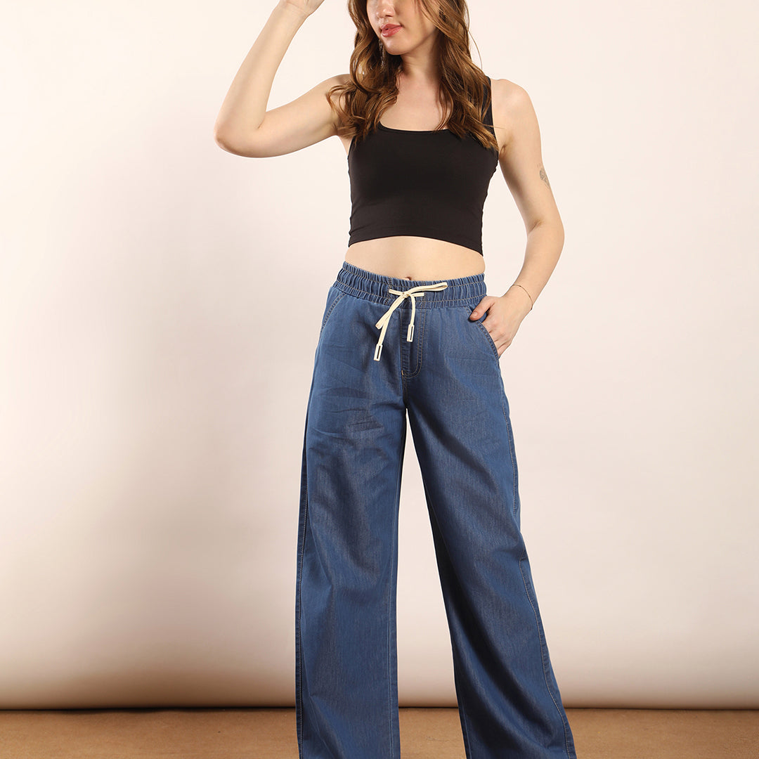 Baggy light weight denim jeans