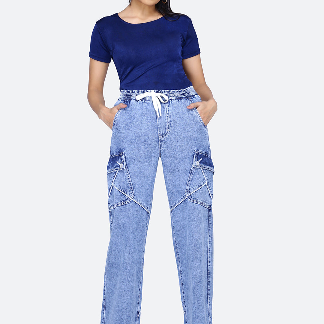 Cargo style baggy jeans