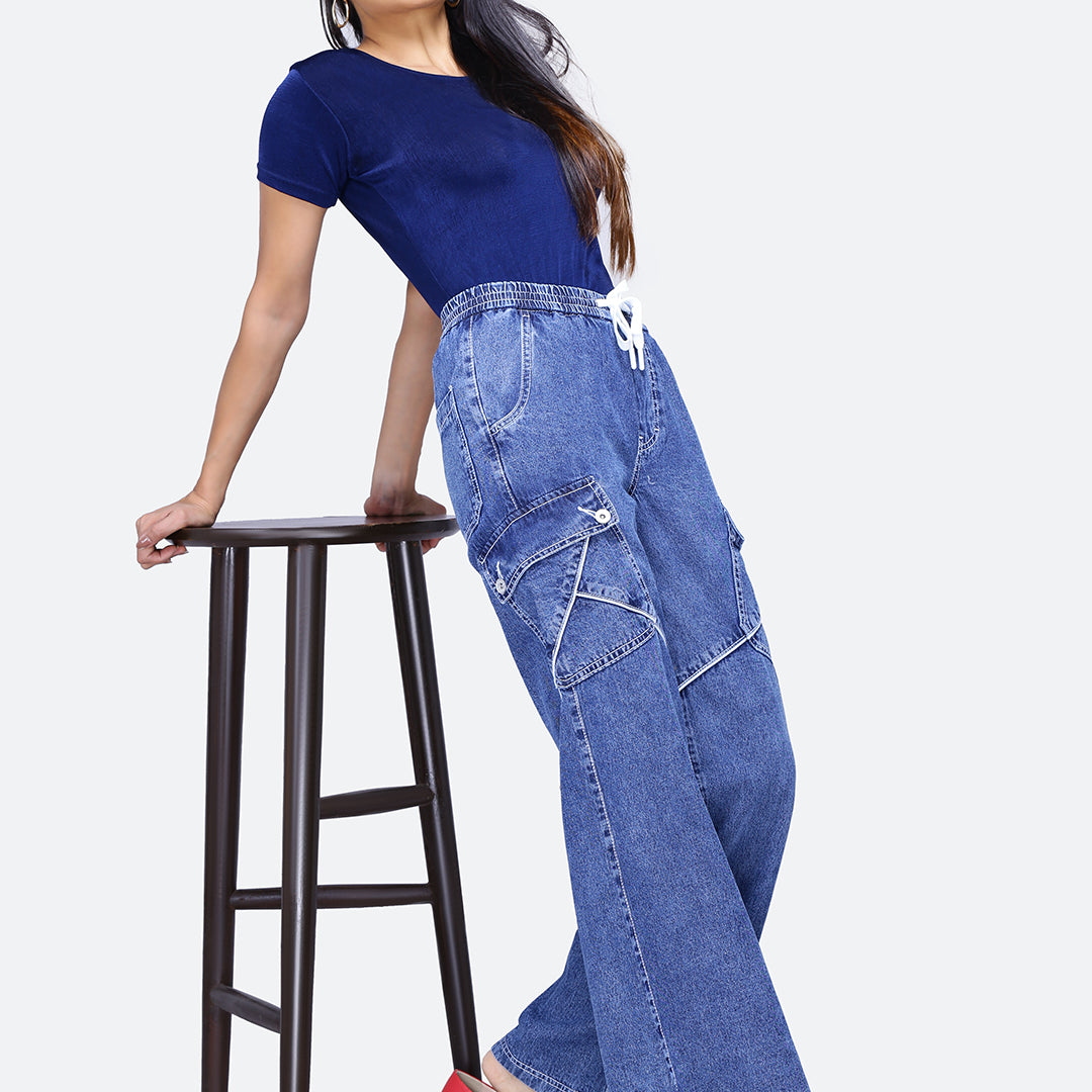 Cargo style baggy jeans