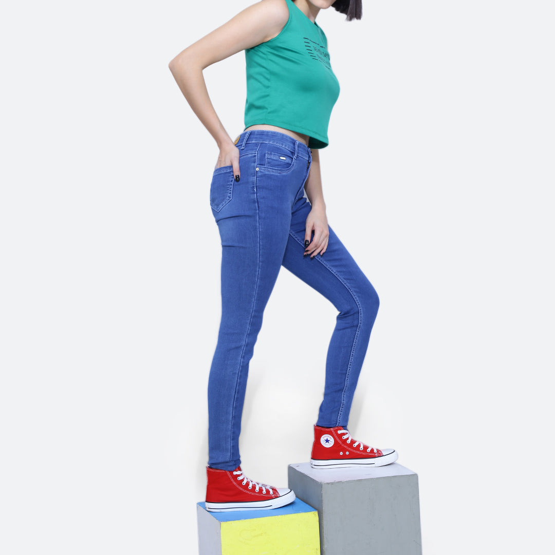 Basic hosiery denim jeans