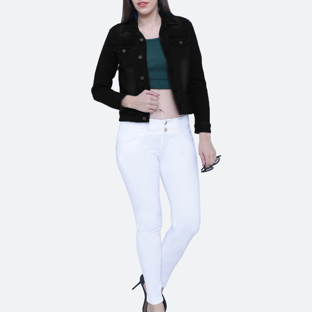 Stretchable denim jacket