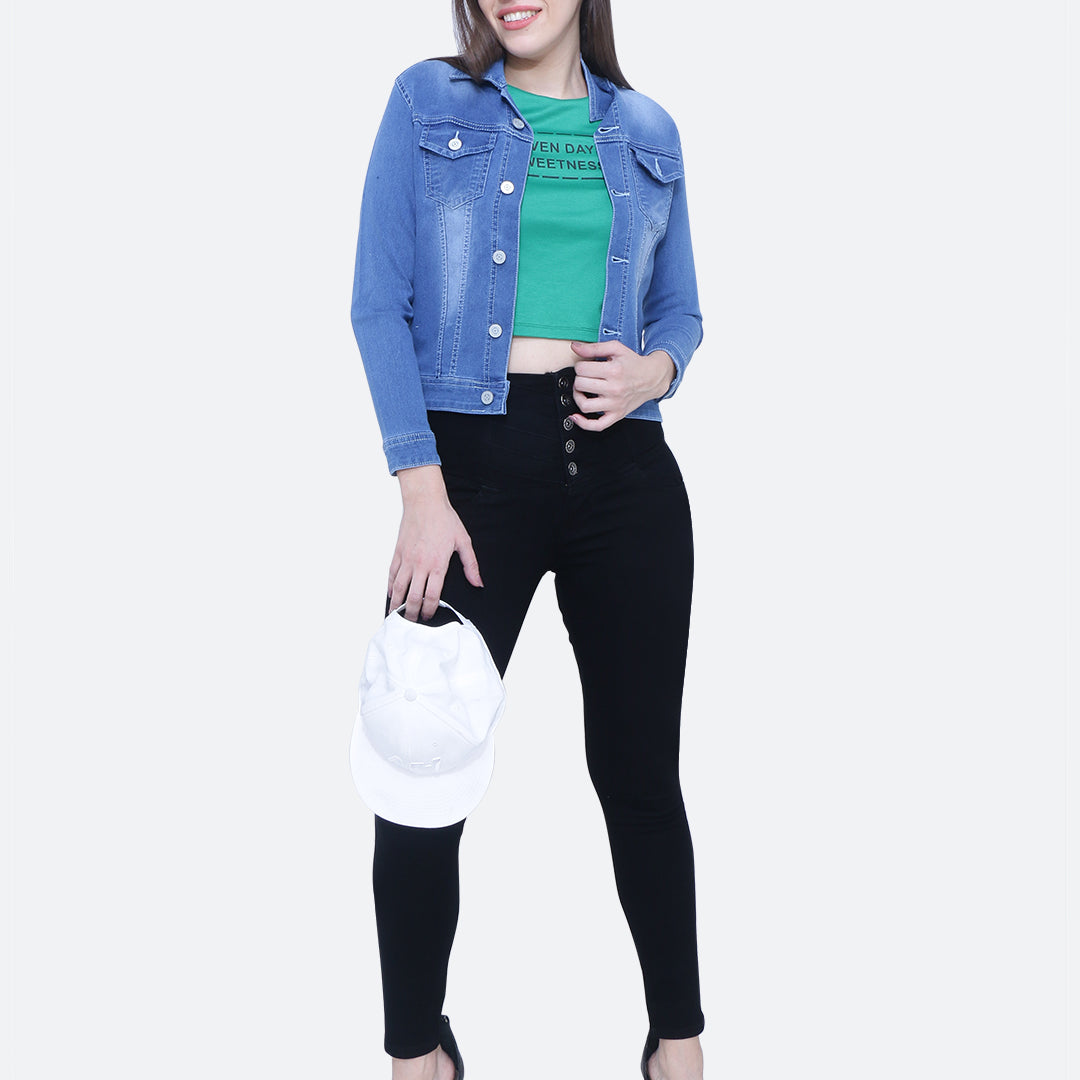 Stretchable denim jacket