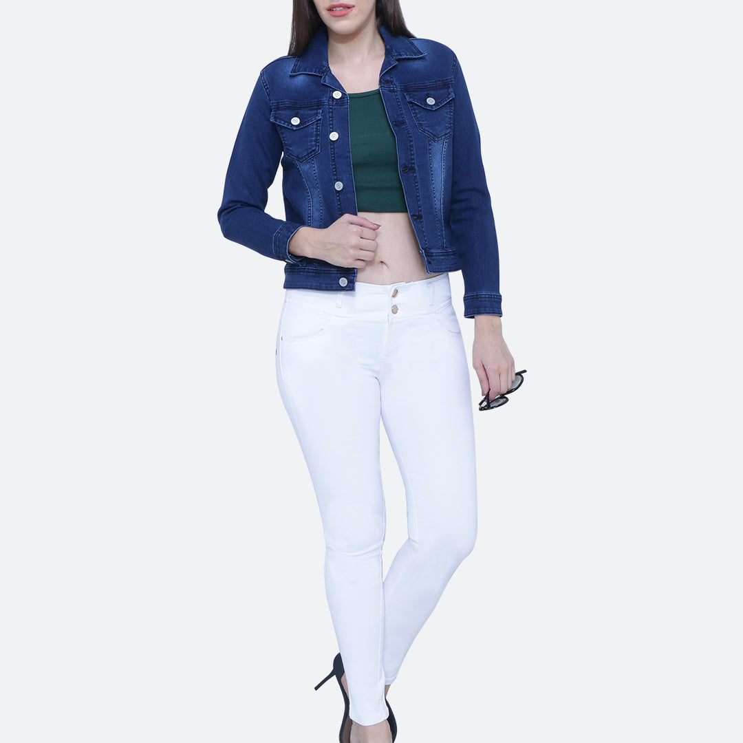 Stretchable denim jacket