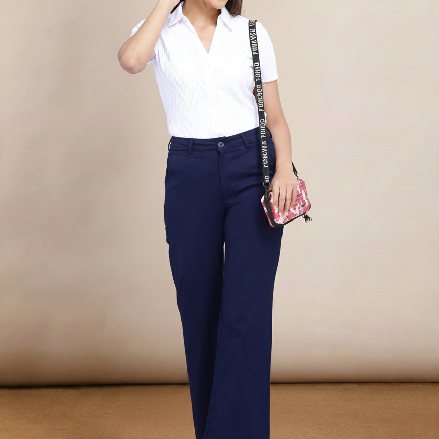 Baggy fit stretchable trouser