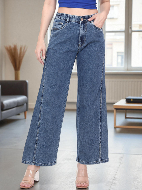 Washed Wideleg Jeans