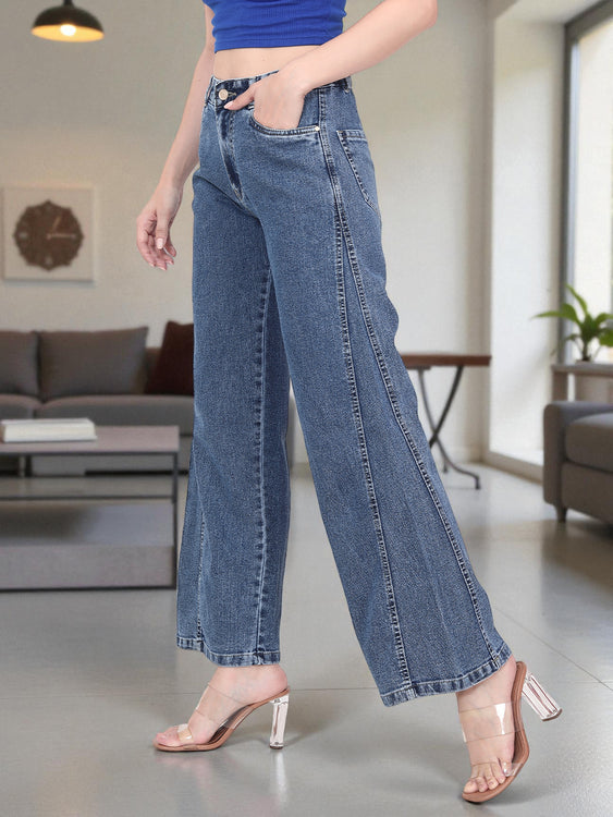 Washed Wideleg Jeans