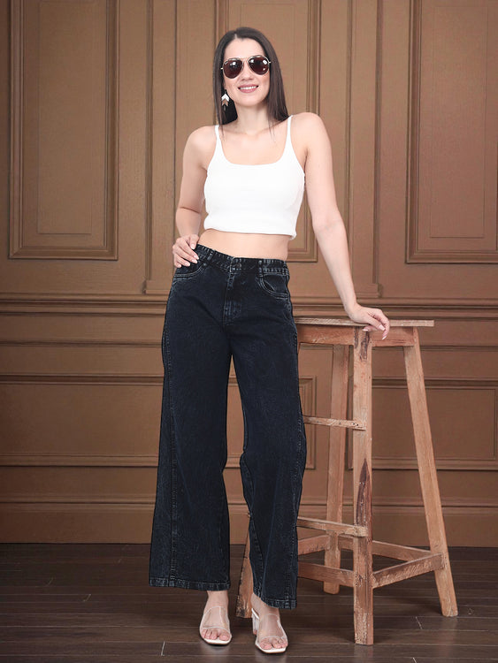 Washed Wideleg Jeans