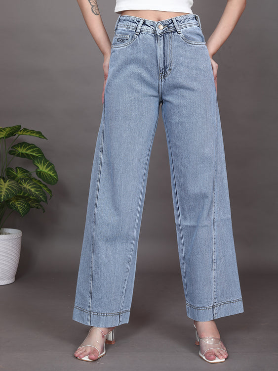 Side Style Straight Fit Jeans