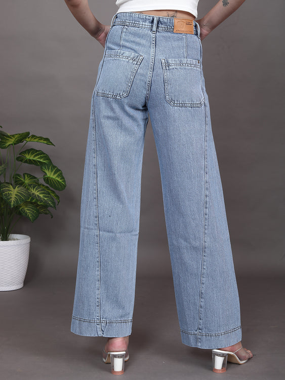 Side Style Straight Fit Jeans