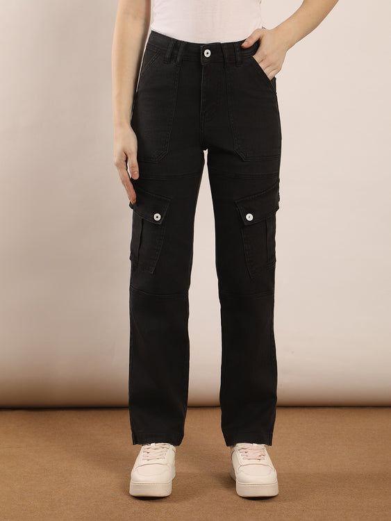 Non-stretch denim cargo