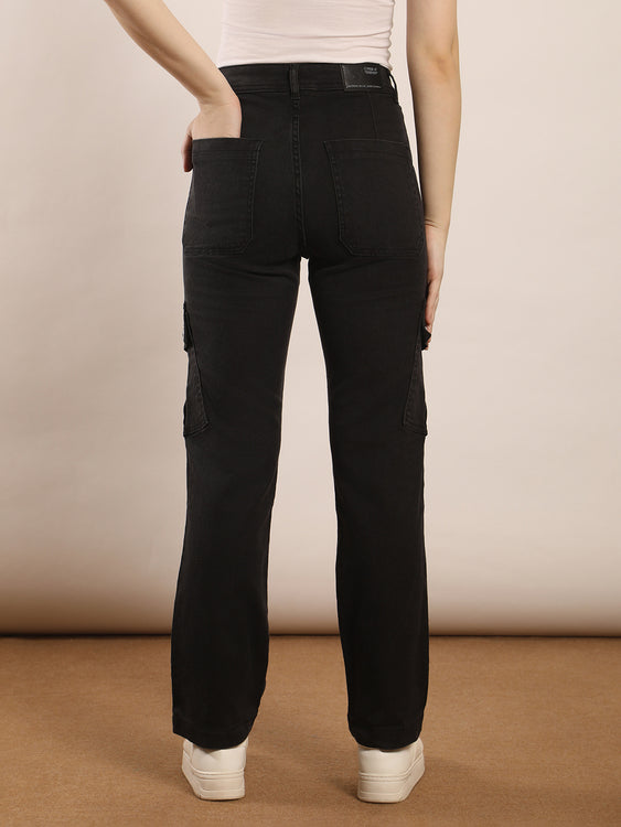 Non-stretch denim cargo