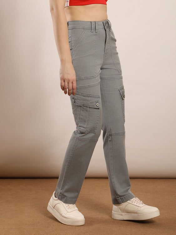 Non-stretch denim cargo