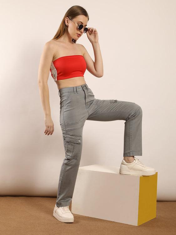 Non-stretch denim cargo