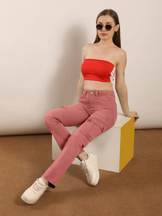 Non-stretch denim cargo