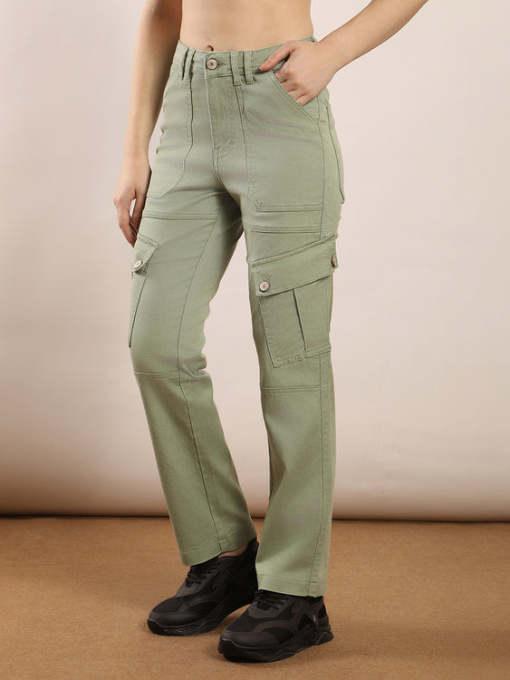 Non-stretch denim cargo
