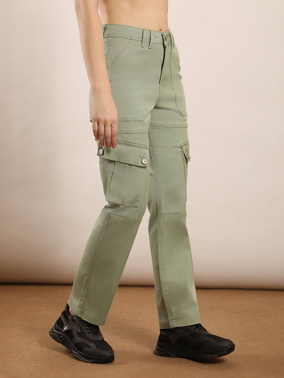 Non-stretch denim cargo