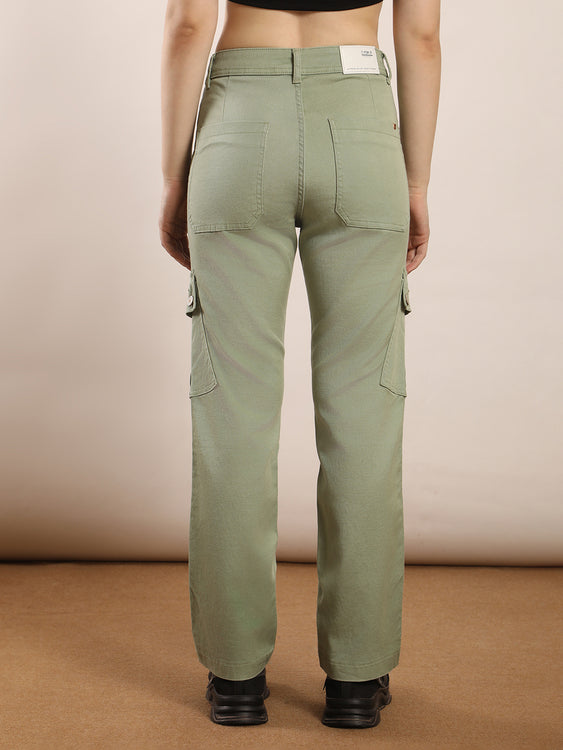 Non-stretch denim cargo