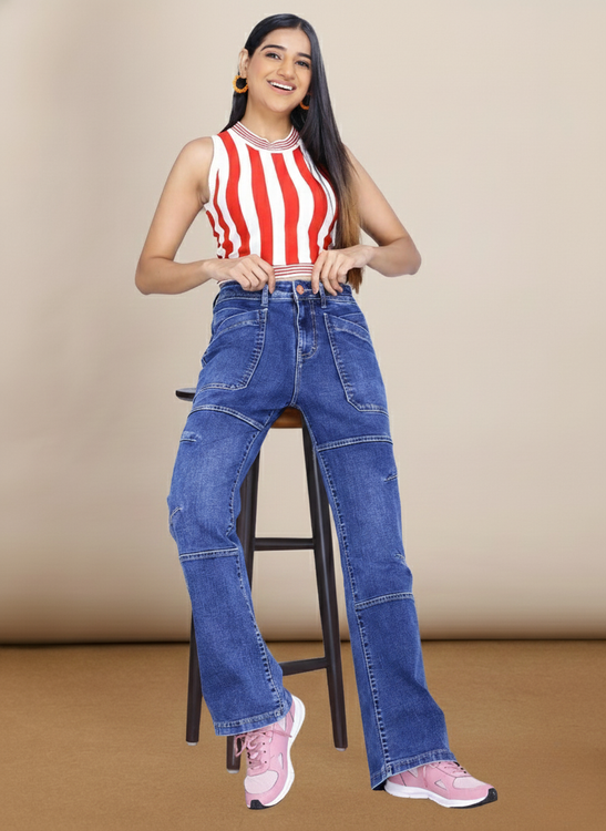 Cargo style baggy jeans