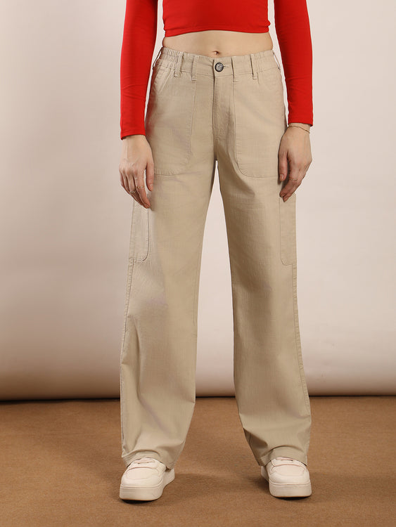linen 6 pocket cargo