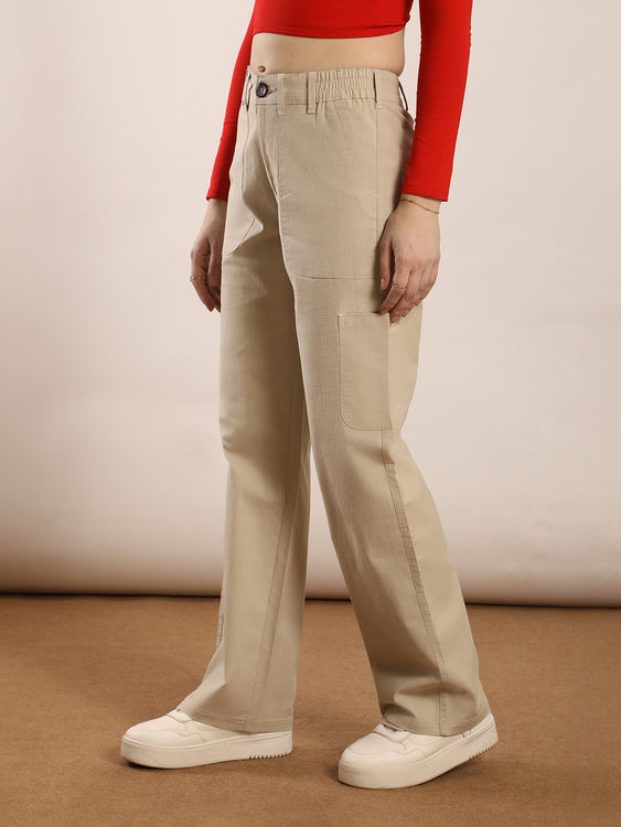 linen 6 pocket cargo