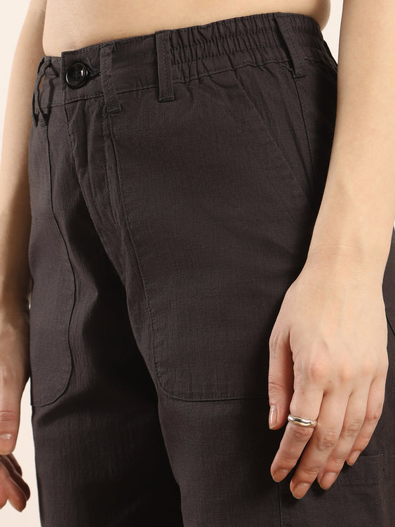 linen 6 pocket cargo