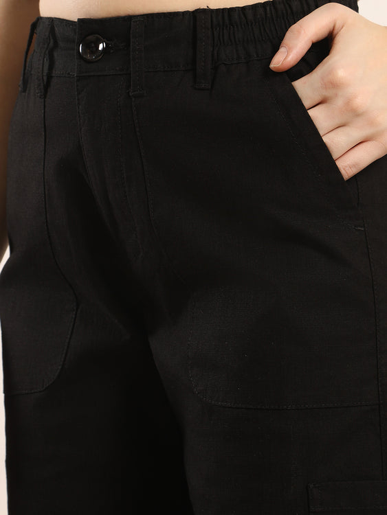 linen 6 pocket cargo