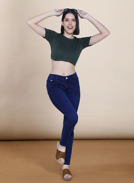 Basic hosiery denim jeans