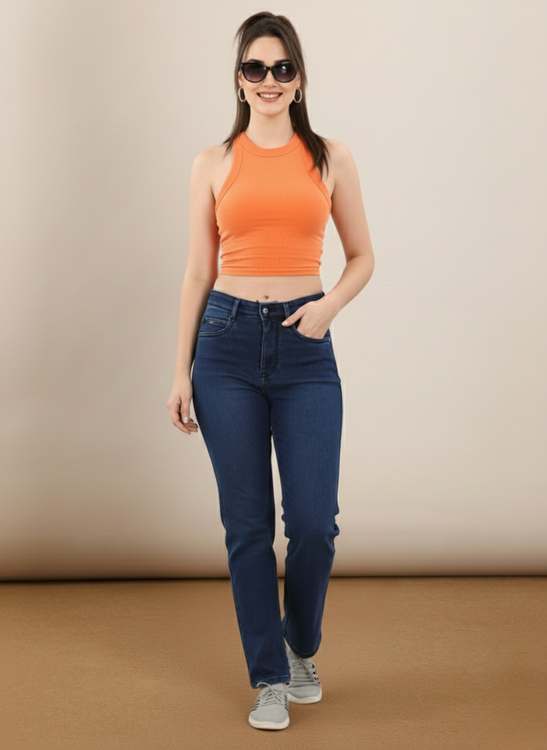 Basic straight fit jeans