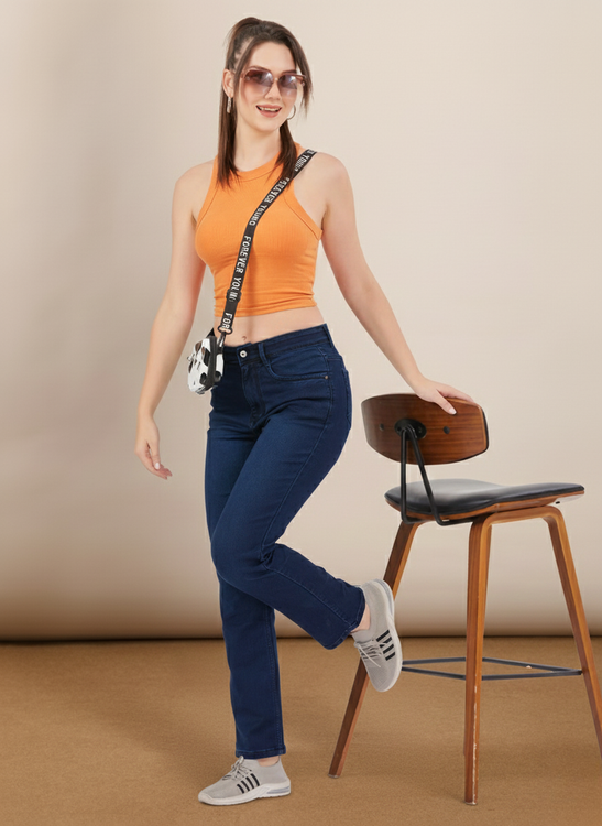 Basic straight fit jeans