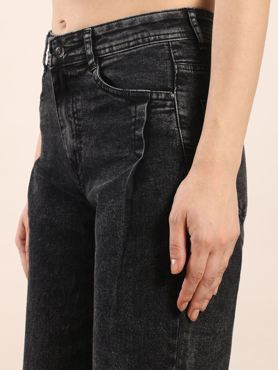 Washed Straight Fit Jeans