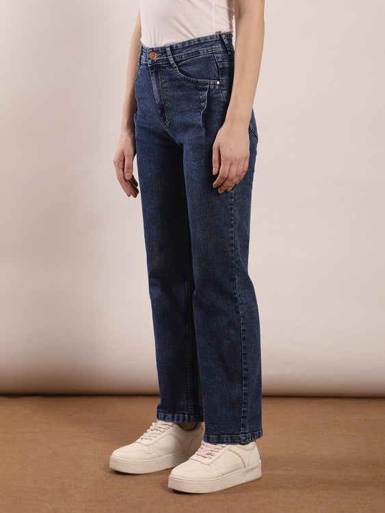 Washed Straight Fit Jeans