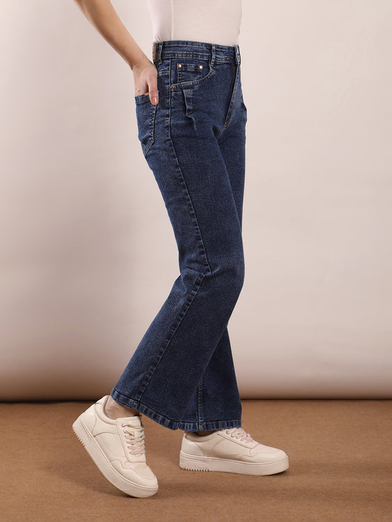 Washed Straight Fit Jeans