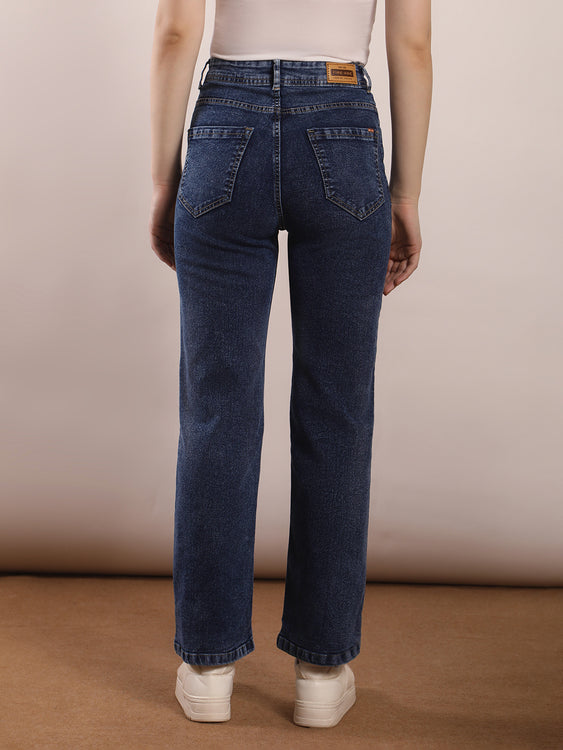 Washed Straight Fit Jeans