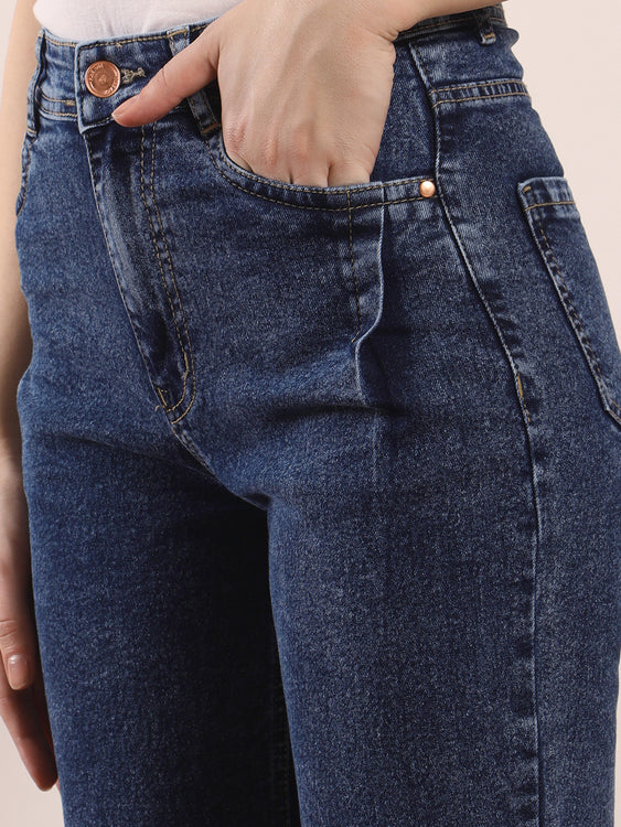 Washed Straight Fit Jeans