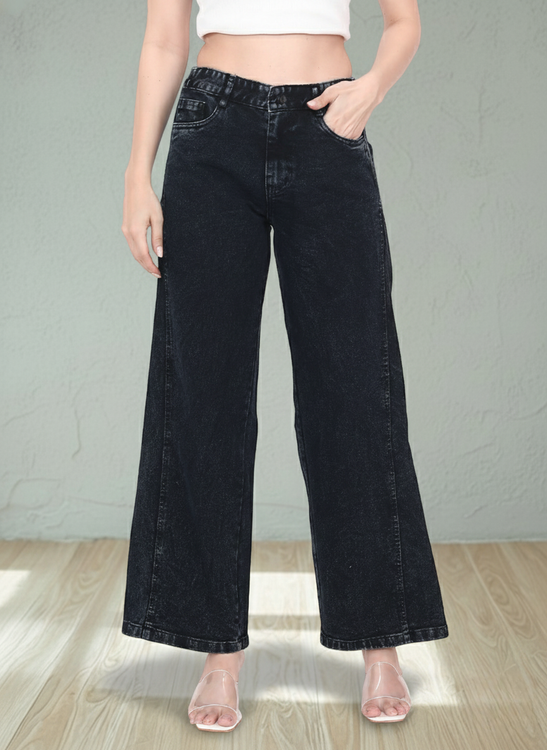 Washed Wideleg Jeans