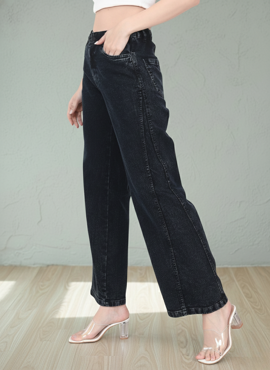 Washed Wideleg Jeans