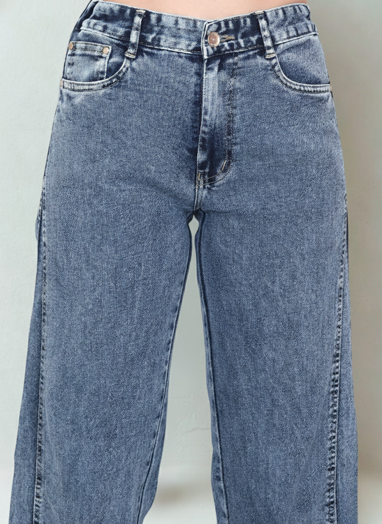 Washed Wideleg Jeans