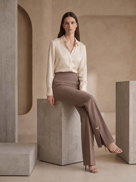Slit Flare Pants