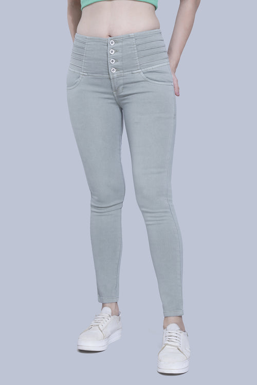 4 button stretchable denim jeans