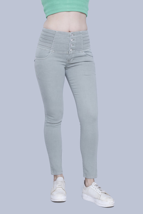 4 button stretchable denim jeans