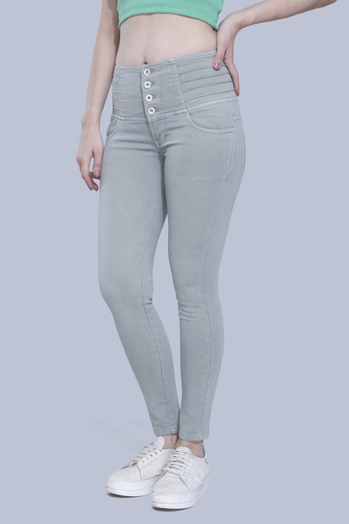 4 button stretchable denim jeans