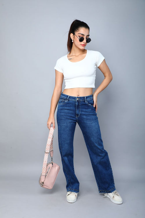 Basic straight fit jeans