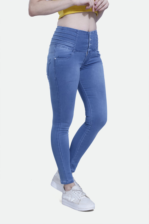 4 button stretchable denim jeans