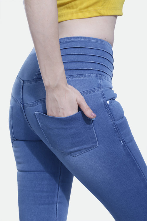 4 button stretchable denim jeans