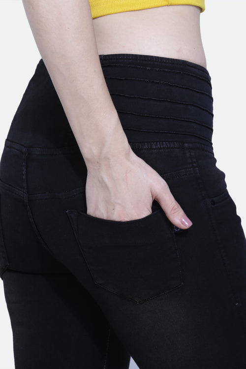 4 button stretchable denim jeans