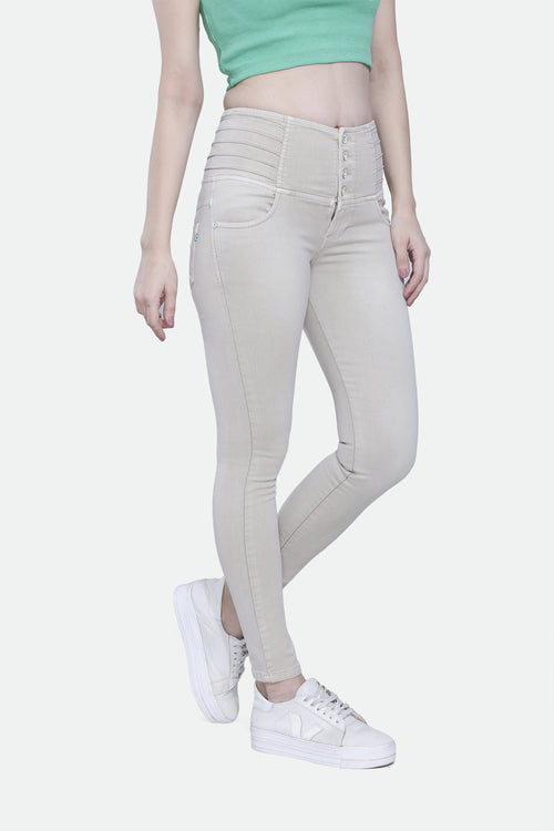 4 button stretchable denim jeans