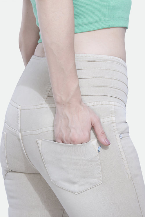 4 button stretchable denim jeans