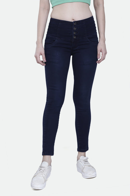 4 button stretchable denim jeans